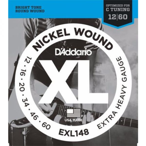 D&#039;Addario EXL148 Nickel Wound Electric Guitar Strings extra heavy 12-60 #1 image