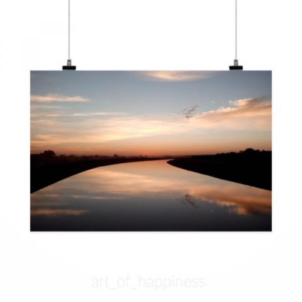 Stunning Poster Wall Art Decor Water Reflection Placidity Eventide 36x24 Inches #2 image
