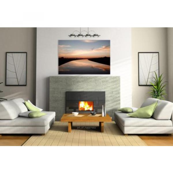 Stunning Poster Wall Art Decor Water Reflection Placidity Eventide 36x24 Inches #3 image