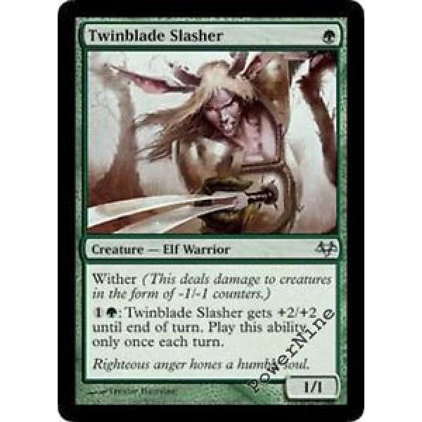 4 Twinblade Slasher ~ Green Eventide Mtg Magic Uncommon 4x x4 #1 image