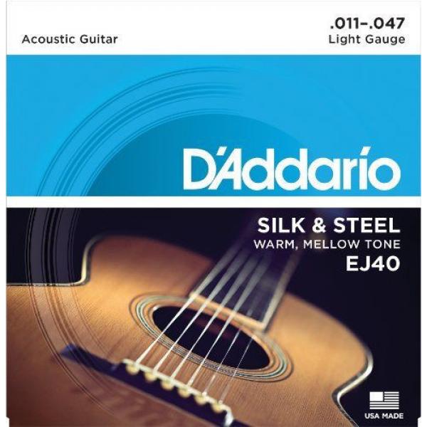 D&#039;Addario EJ40 Silk &amp; Steel Folk Guitar Strings 11-47 #1 image