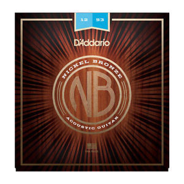 D&#039;Addario NB1253 Nickel Bronze Acoustic Guitar Strings 12-53 #1 image
