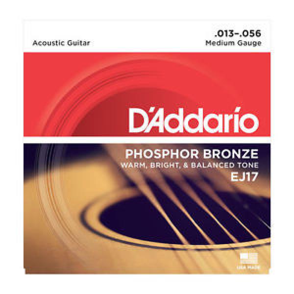 D&#039;Addario EJ17 Phosphor Bronze Acoustic Guitar Strings Light 13-56 #1 image