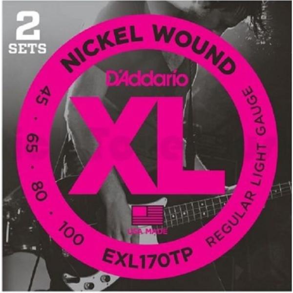 2 Sets Of D&#039;Addario XL Nickel Round Wound Bass Strings - Various Gauges #4 image