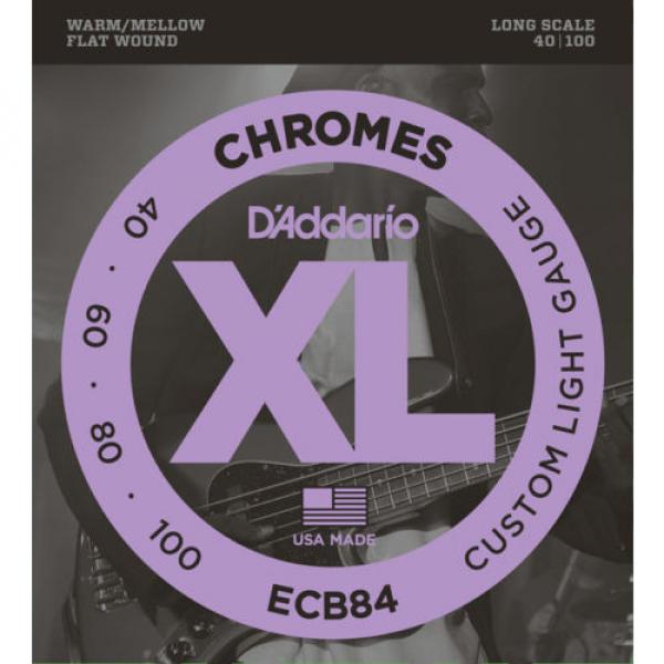 D&#039;Addario Chromes ECB84 Custom Light Flatwound Electric Bass Bass Strings #1 image