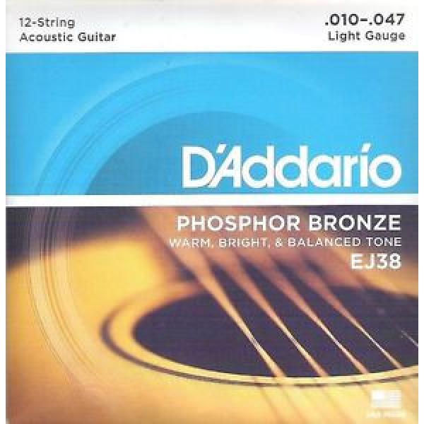 D&#039;Addario EJ38 für 12saitige Akustikgitarre, 10er, I4- #1 image