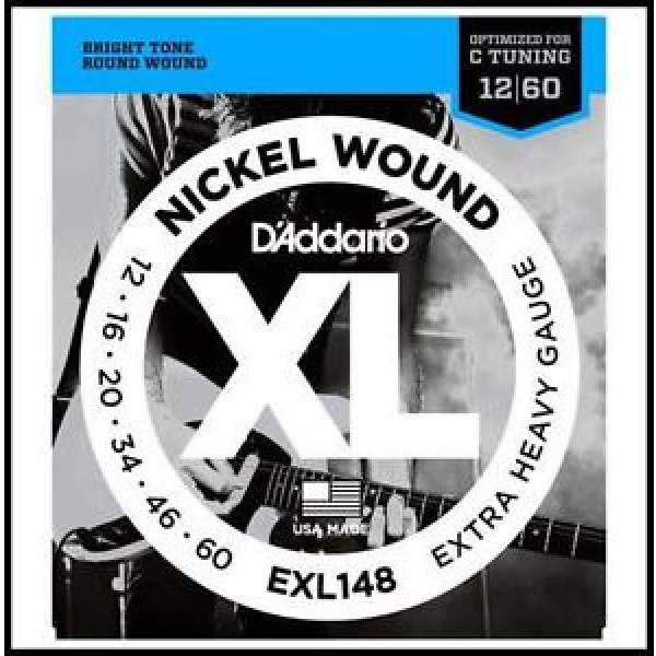 D&#039;Addario EXL148 Nickel-Wound, Drop C Tuning Electric Guitar Strings 12 - 60 #1 image