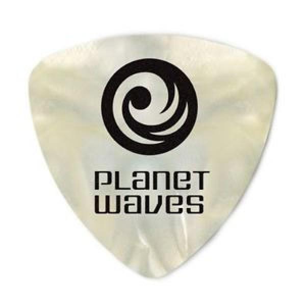 Planet Waves White Pearl Celluloid Guitar Picks, 10 pack, Heavy, Wide Shape #1 image