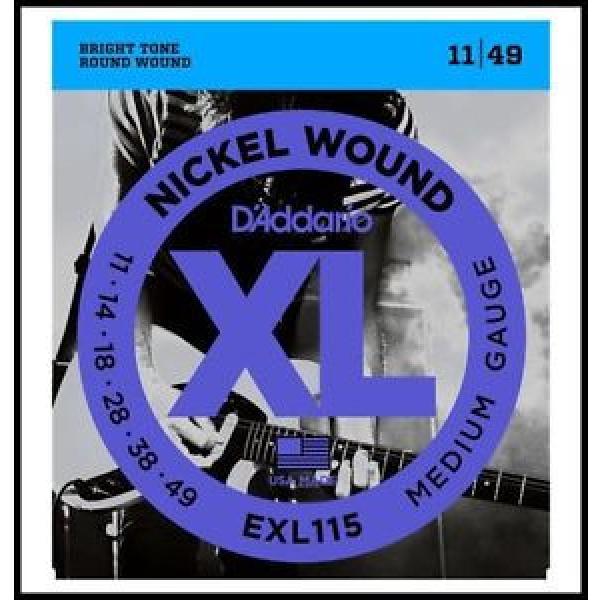 D&#039;Addario EXL115 Nickel Blues / Jazz Electric Guitar Strings Single-Pack 11 - 49 #1 image