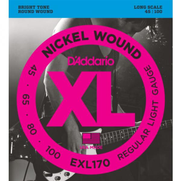 D&#039;Addario EXL170 Nickel Wound Bass Guitar Strings, Light, 45-100, Long Scale #1 image
