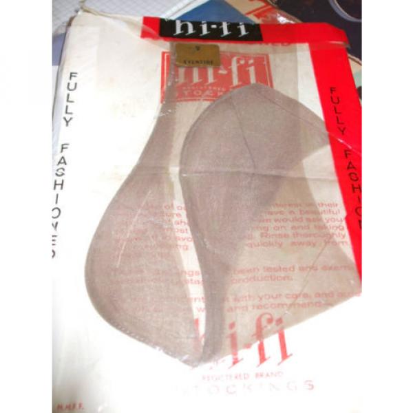Vintage stockings by kestrel &amp; hi-fi shades eventide &amp; sunny tan size 9 &lt;NEW&gt; #2 image