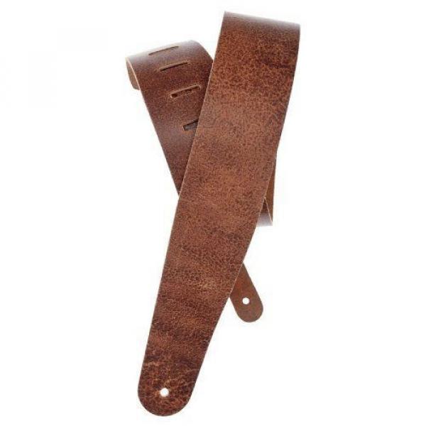 Planet Waves Blasted Leather Guitar Strap  Brown #1 image