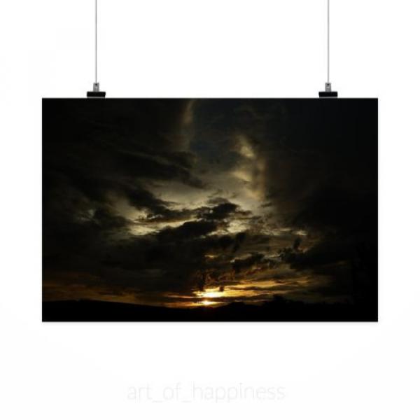 Stunning Poster Wall Art Decor Eventide Sunset Sky Sol Clouds 36x24 Inches #2 image