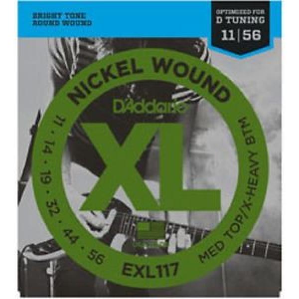 D&#039;Addario EXL117 Nickel Wound Medium Top/Extra-Heavy Bottom 11-56 Guitar Strings #1 image