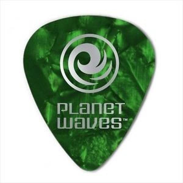 Planet Waves Guitar Picks  10 Pack Celluloid Green Pearl  Medium #1 image