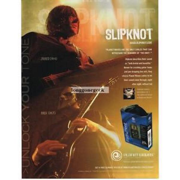 2005 PLANET WAVES Guitar Cables JAMES #4 and MICK #7 of Slipknot Vtg Print Ad #1 image