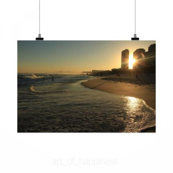 Stunning Poster Wall Art Decor Beach Sunset Mar Sol Eventide 36x24 Inches #2 image