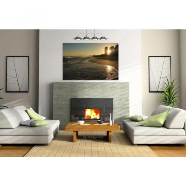 Stunning Poster Wall Art Decor Beach Sunset Mar Sol Eventide 36x24 Inches #3 image