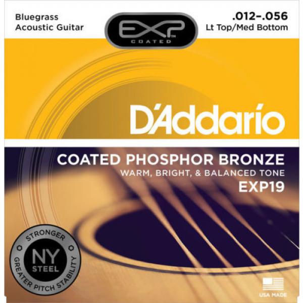 5 Sets D&#039;Addario EXP19 Coated Phosphor Bronze Light Top Medium Bottom 12-56 #1 image