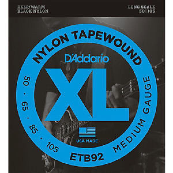 D&#039;Addario ETB92 Nylon Tapewound Bass Guitar Strings 50-105 medium gauge #1 image