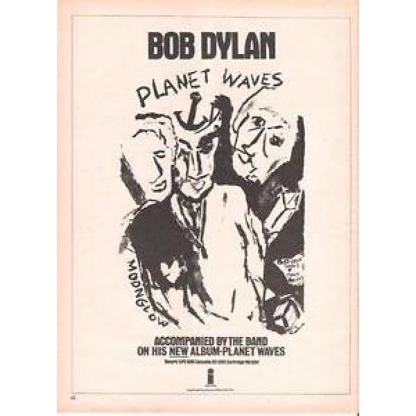 BOB DYLAN Planet Waves 1974 UK magazine ADVERT / Poster 11x8 inches #1 image