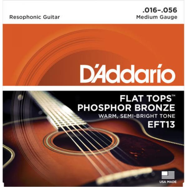5 sets D&#039;Addario Flat Tops EFT13 Resophonic Acoustic Strings #1 image
