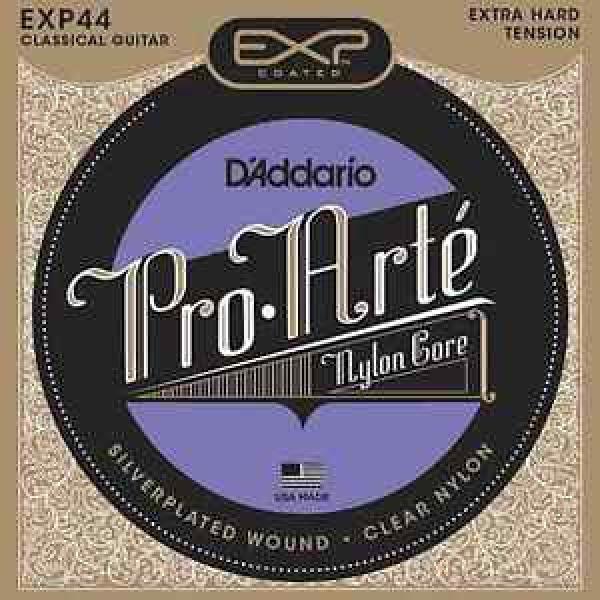 D&#039;Addario EXP44, Extra-Hard Tension, Clear Nylon/Coated Silverplated #1 image