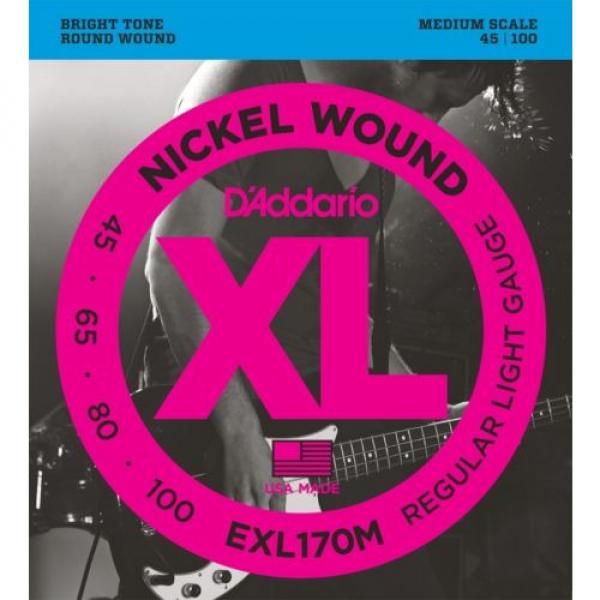 D&#039;Addario EXL170M Nickel Wound Medium Scale Medium Bass... (4-pack) Value Bundle #2 image