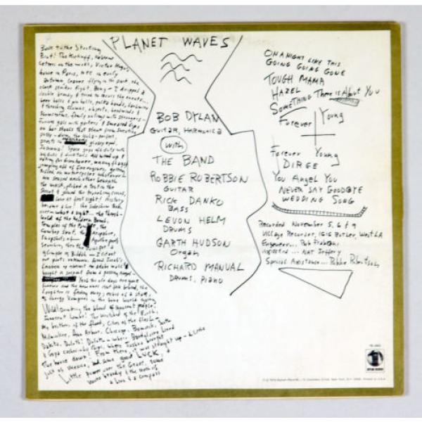 Bob Dylan Planet Waves 1974 Vinyl LP #2 image
