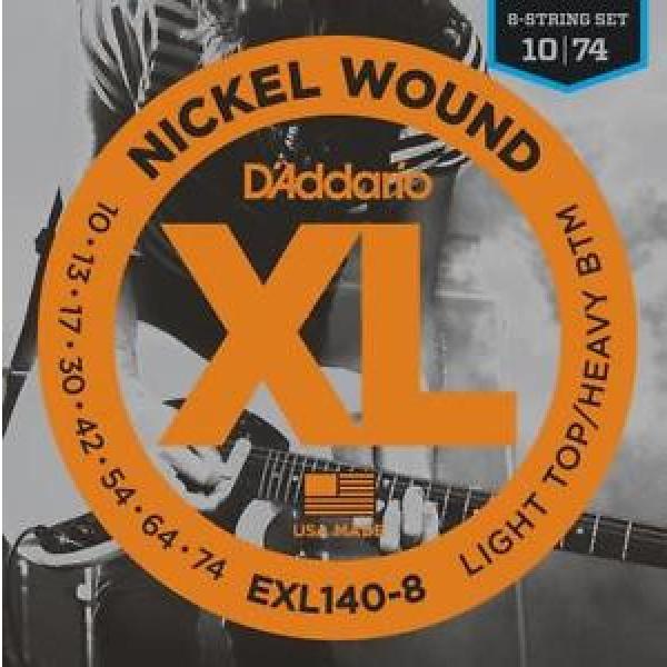 D&#039;Addario EXL120-8 Nickel 8-String Electric Guitar Strings Regular Light 10-74 #1 image
