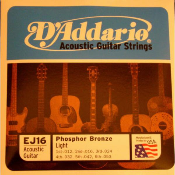 D&#039;Addario Phosphor Bronze Acoustic Light Guitar Strings #1 image