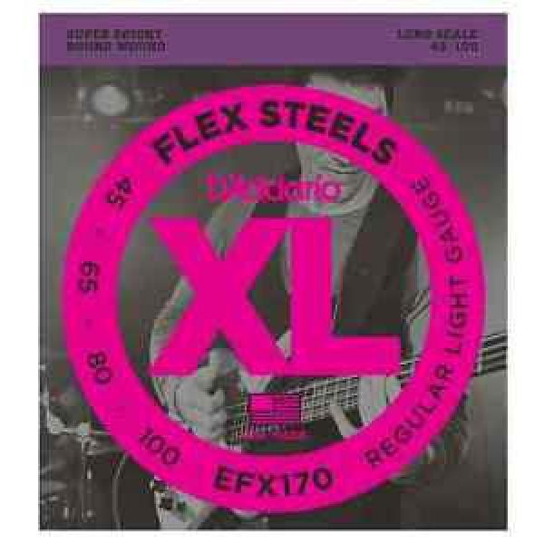 D&#039;Addario EFX170 Flex Steels Super Punchy Bass Strings. Gauge: 45-100 #1 image