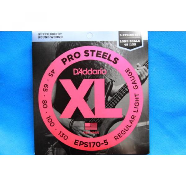 D&#039;Addario ProSteels 5 String Bass Set EPS170-5, Regular Light Gauge, CLOSEOUT! #1 image