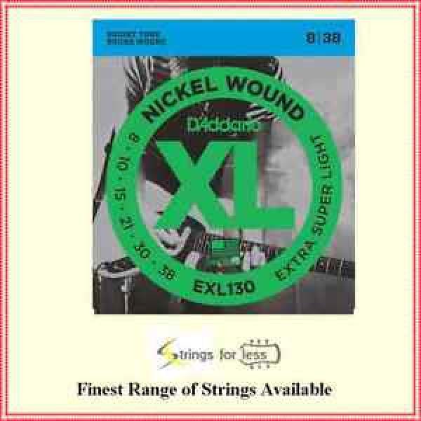 D&#039;Addario EXL130 1 Set Nickel wound  Electric Guitar Strings  .008 - .038 XL 130 #1 image
