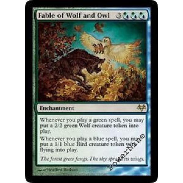 1 PLAYED Fable of Wolf and Owl - Eventide Mtg Magic Hybrid Rare 1x x1 #1 image