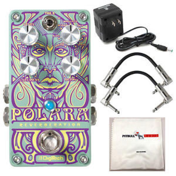 Digitech POLARA Stereo Reverb Pedal w/ Power Supply Patch Cables + Polish Cloth #1 image