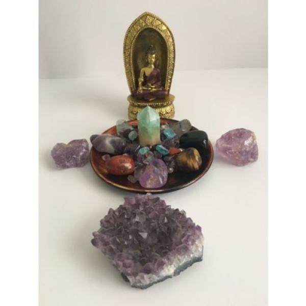Protection Positive Energy Crystal Healing Grid Thai Buddha Led Golden Temple #4 image