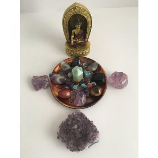 Protection Positive Energy Crystal Healing Grid Thai Buddha Led Golden Temple #5 image