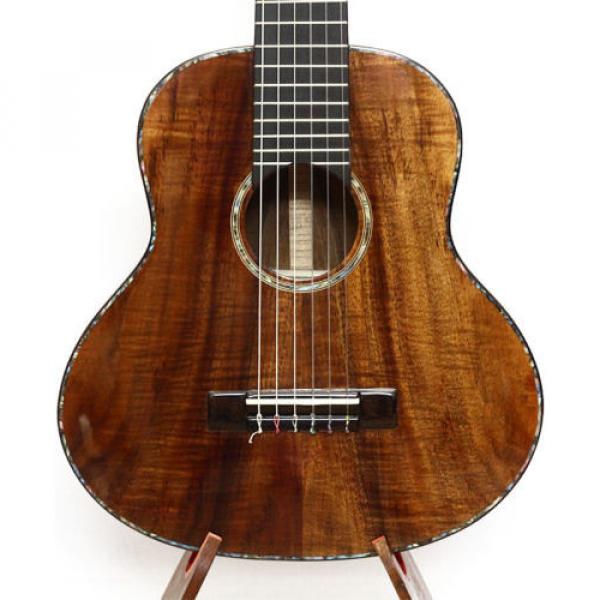 3A Curly Hawaiian Koa Baritone Guitarlele Sweet Sound, Flannel Hard Case, MGU06* #3 image