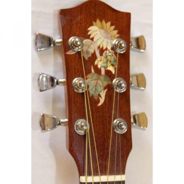 Butterfly Inlaid Solid Mahogany 6 Strings Handmade Travel Acoustic Guitar GT3266 #5 image