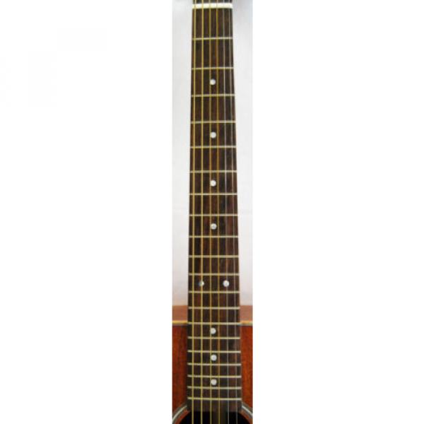 Antonio-Flower Inlaid Solidwood Mahogany 6 Strings Handmade Travel Guitar GT3258 #3 image