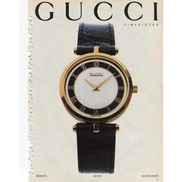 GUCCI WATCH PRINT AD GUCCI TIMEPIECES MORAYS LEVYS AUCOIN HART FASHION AD #1 image