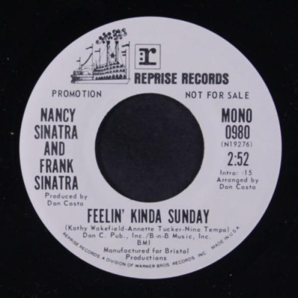 NANCY &amp; FRANK SINATRA: Feelin&#039; Kinda Sunday / Mono 45 (dj) Vocalists #2 image