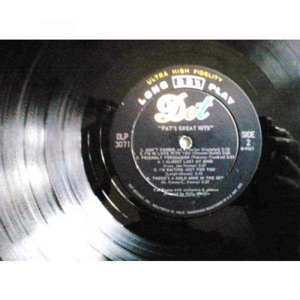PAT BOONE PAT&#039;S GREAT HITS VINYL LP 1957 DOT RECORDS DLP-3071, MONO EX #4 image