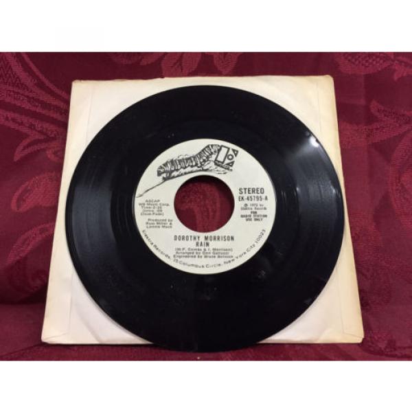 Dorothy Morrison &#034;Rain&#034; stereo/mono 45 rpm gospel vinyl single - Elektra 1972 #1 image