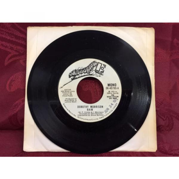 Dorothy Morrison &#034;Rain&#034; stereo/mono 45 rpm gospel vinyl single - Elektra 1972 #2 image