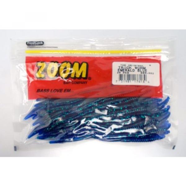 Zoom Super The Original Trick Worm 20 Ct 6.25&#034; Green Emerald Blue 006-352 302U #2 image
