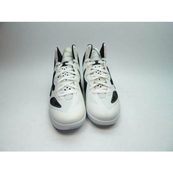 NIKE ZOOM HYPERFUSE 2011 TB WHITE WHITE BLACK MEN SHOES NEW WITH DEFECTS 6 TO 14 #3 image