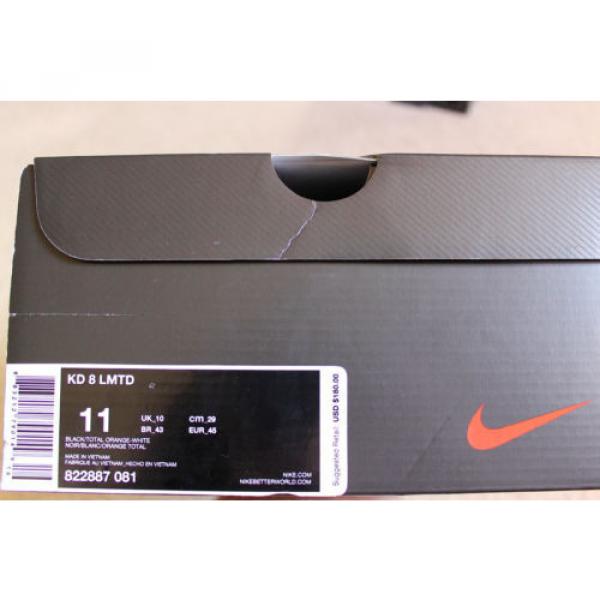 Nike KD 8 Limited &#034;Opening Night&#034; SZ 11 Total Orange Zoom #5 image