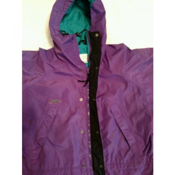 Mens Vintage Columbia Radial Sleeve Hooded Ski Snow Jacket Purple - XL #1 image